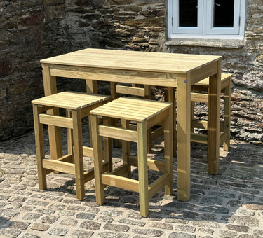 Birgitta Table plus 4 garden bar stools